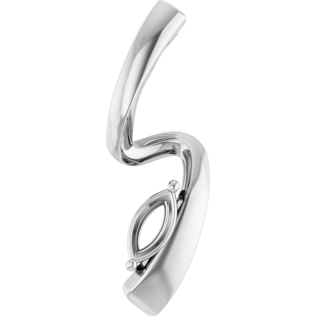 Solitaire Freeform Pendant