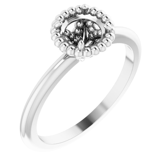 Beaded Solitaire Ring