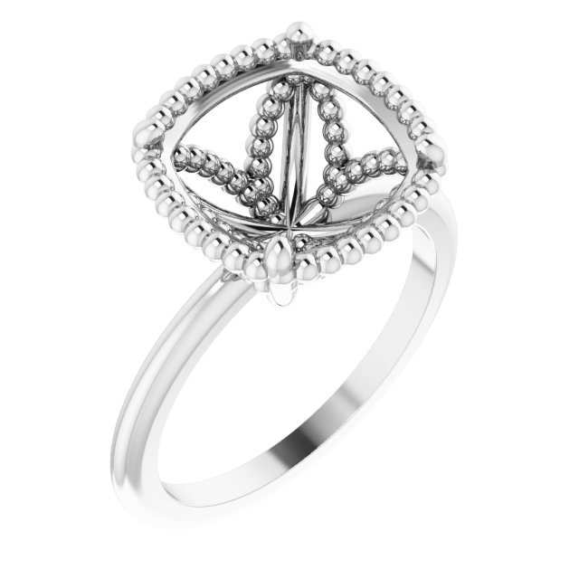 Beaded Solitaire Ring