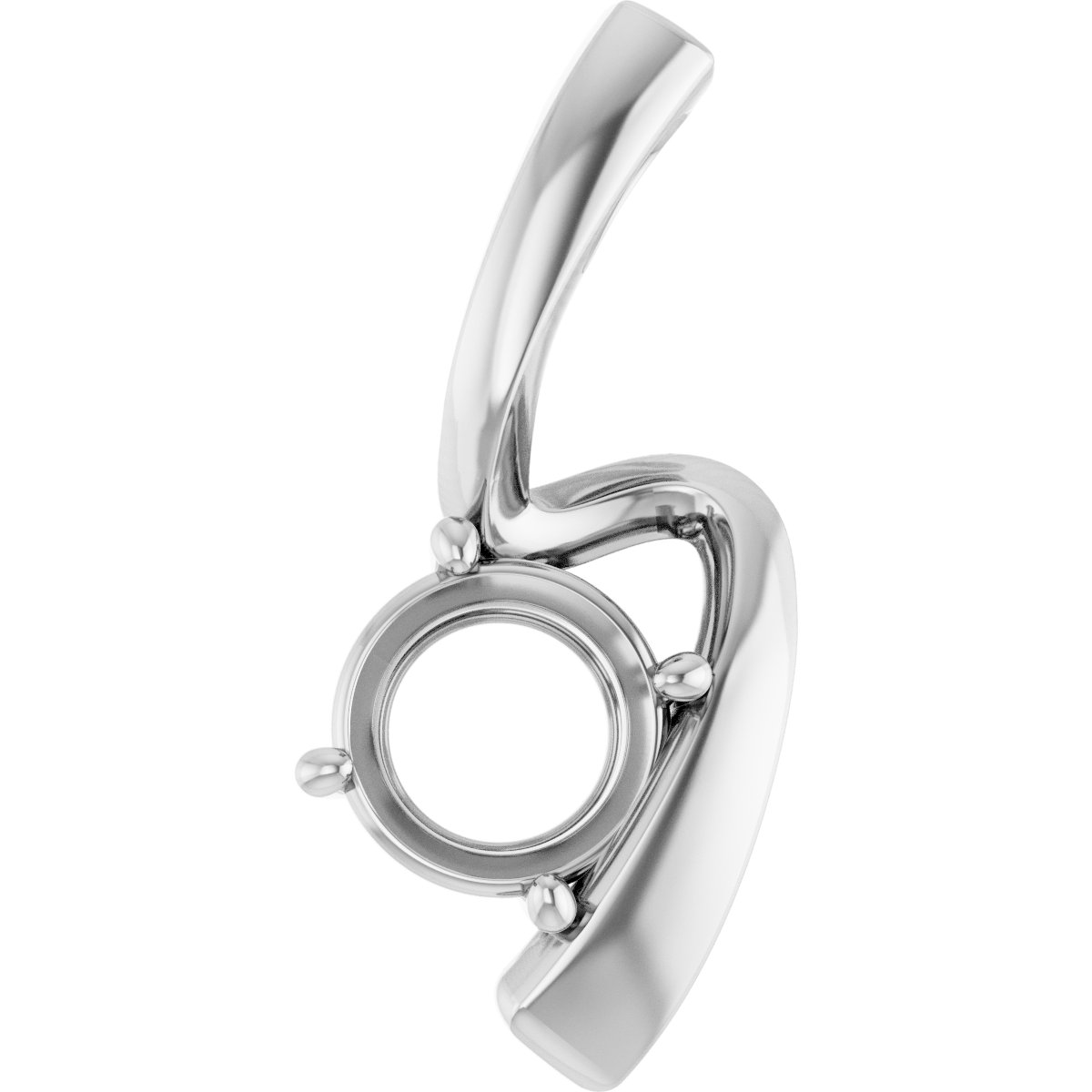 Solitaire Freeform Pendant