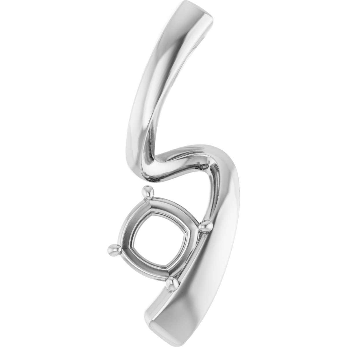 Solitaire Freeform Pendant