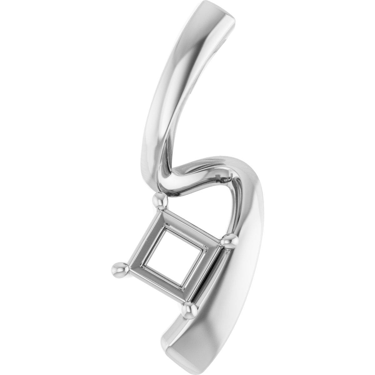 Solitaire Freeform Pendant