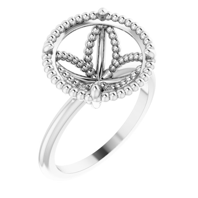Beaded Solitaire Ring