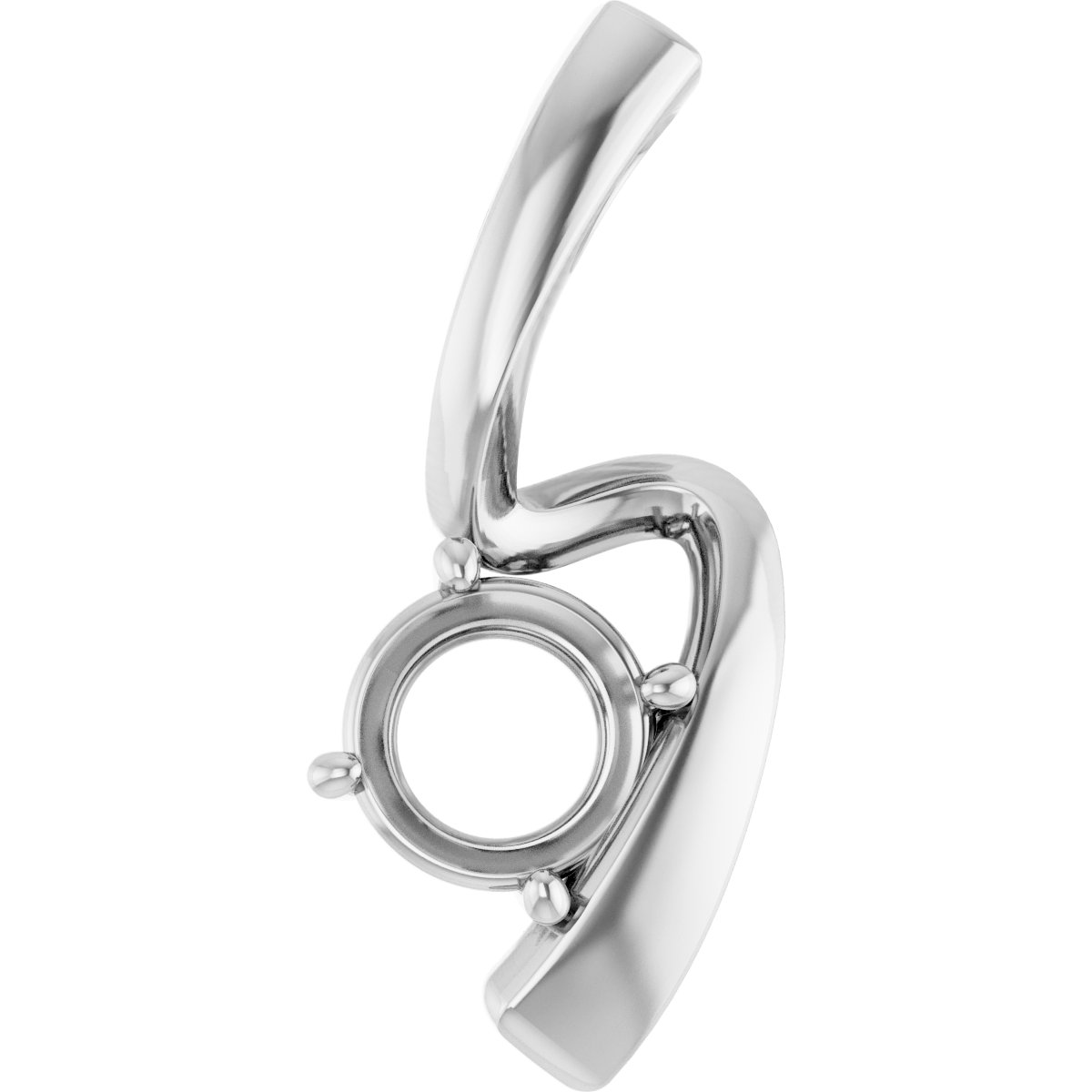 Solitaire Freeform Pendant