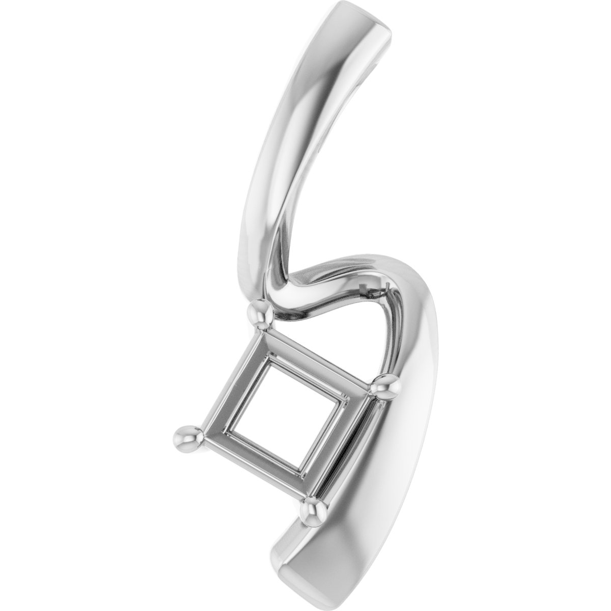 Solitaire Freeform Pendant