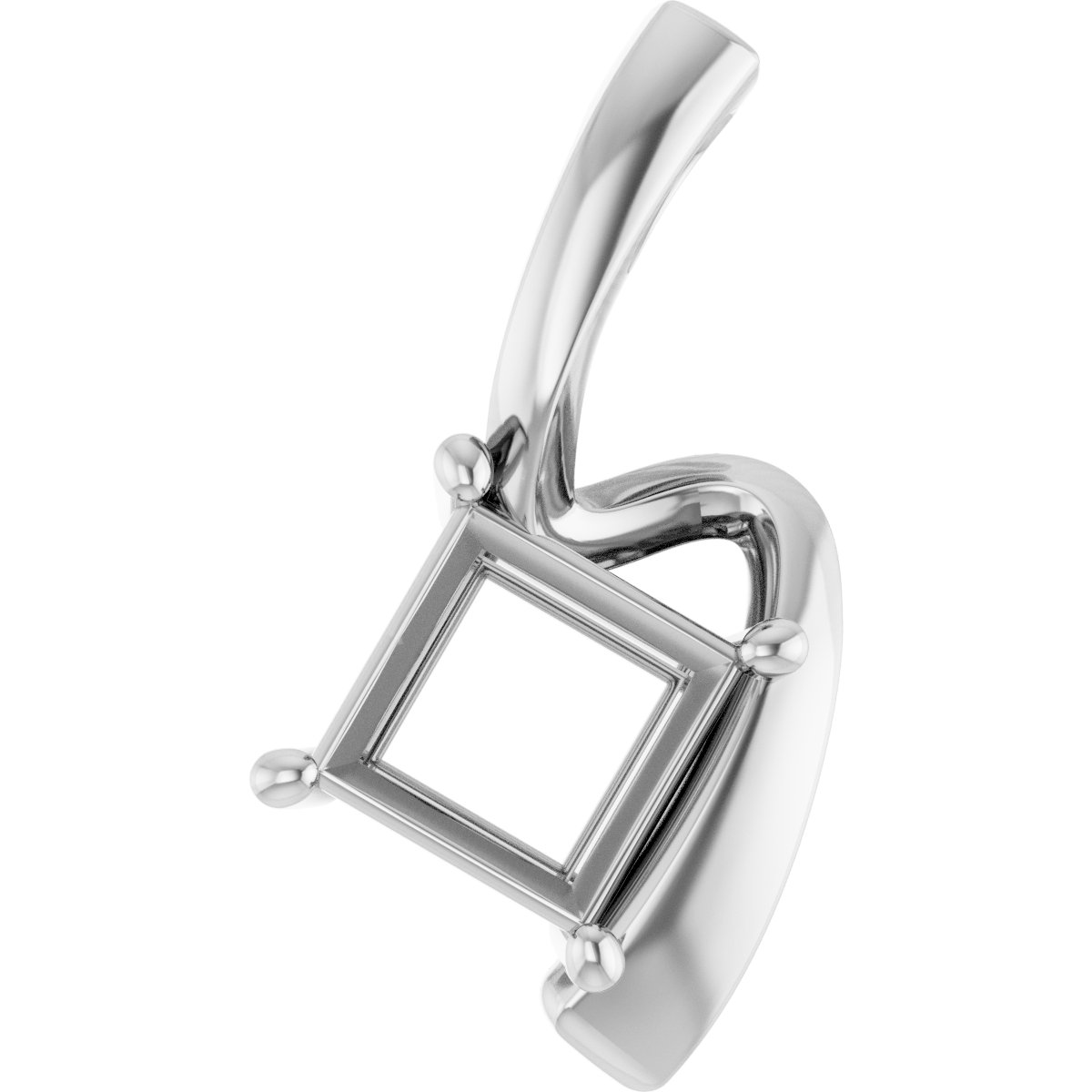 Solitaire Freeform Pendant