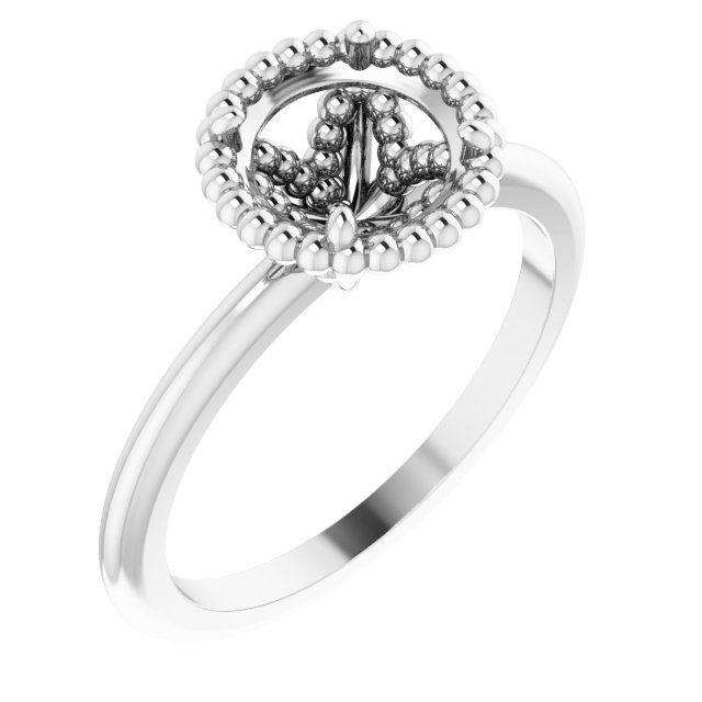Beaded Solitaire Ring
