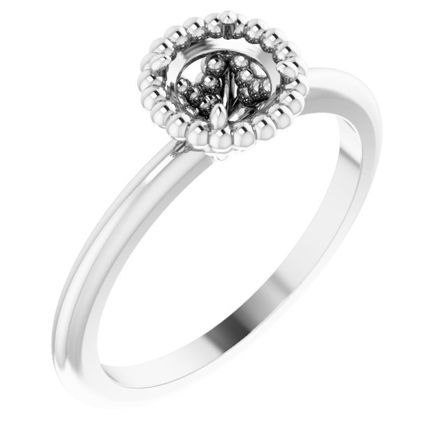 Beaded Solitaire Ring