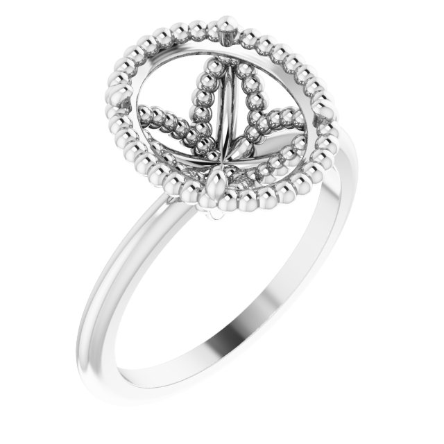 Beaded Solitaire Ring