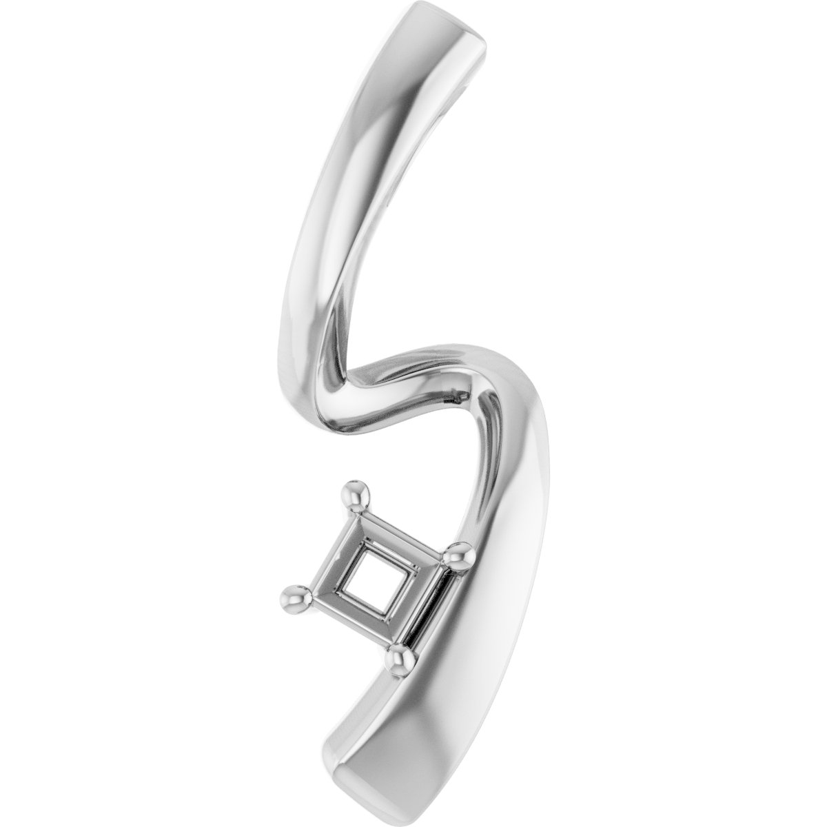 Solitaire Freeform Pendant