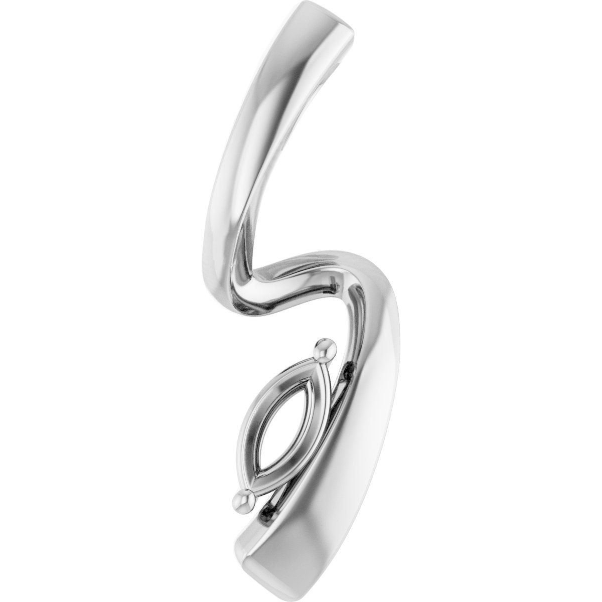 Solitaire Freeform Pendant