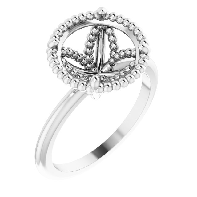 Beaded Solitaire Ring