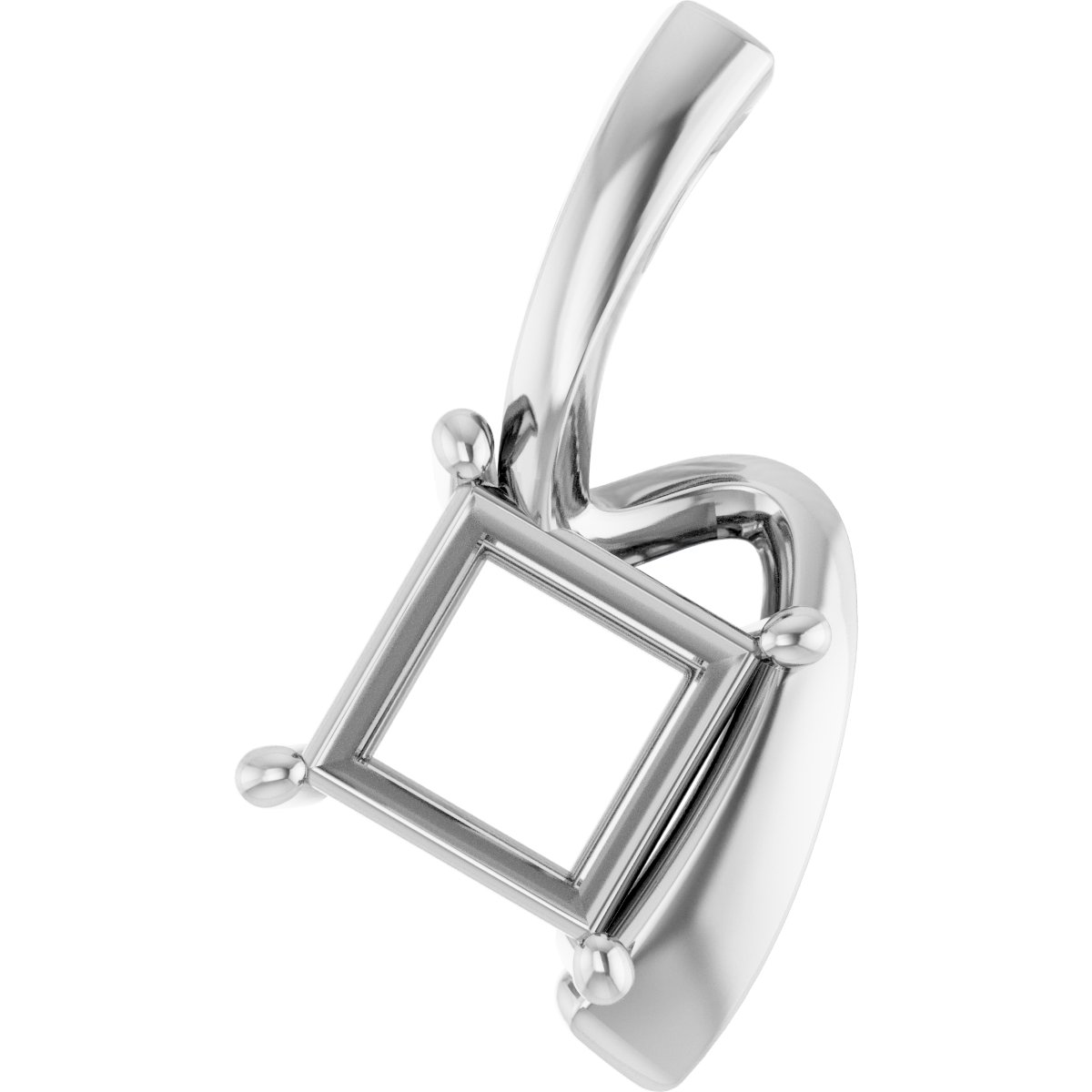 Solitaire Freeform Pendant