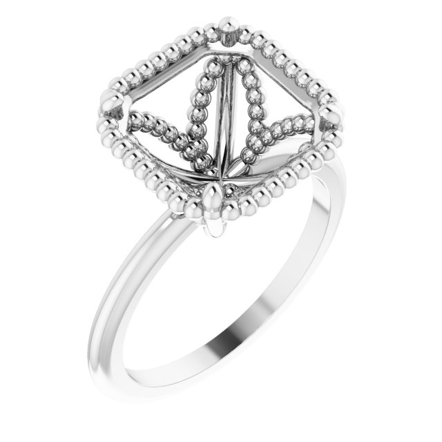 Beaded Solitaire Ring