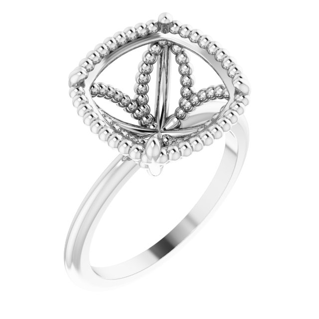 Beaded Solitaire Ring
