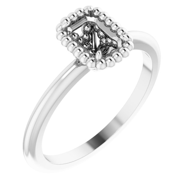 Beaded Solitaire Ring