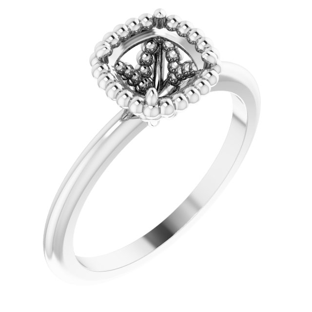 Beaded Solitaire Ring