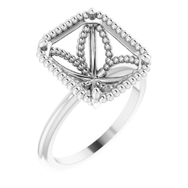 Beaded Solitaire Ring