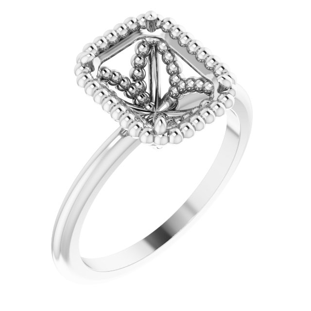 Beaded Solitaire Ring
