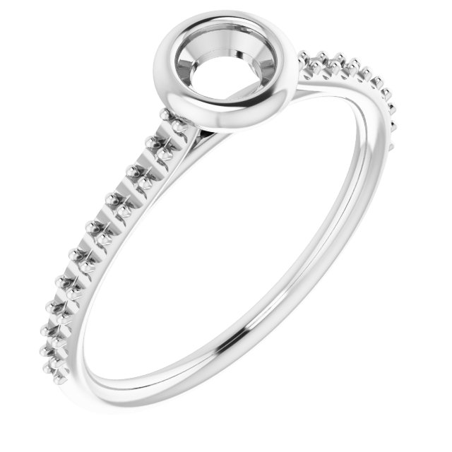Bezel-Set Accented Engagement Ring