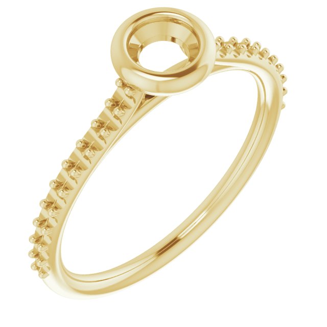 Bezel-Set Accented Engagement Ring