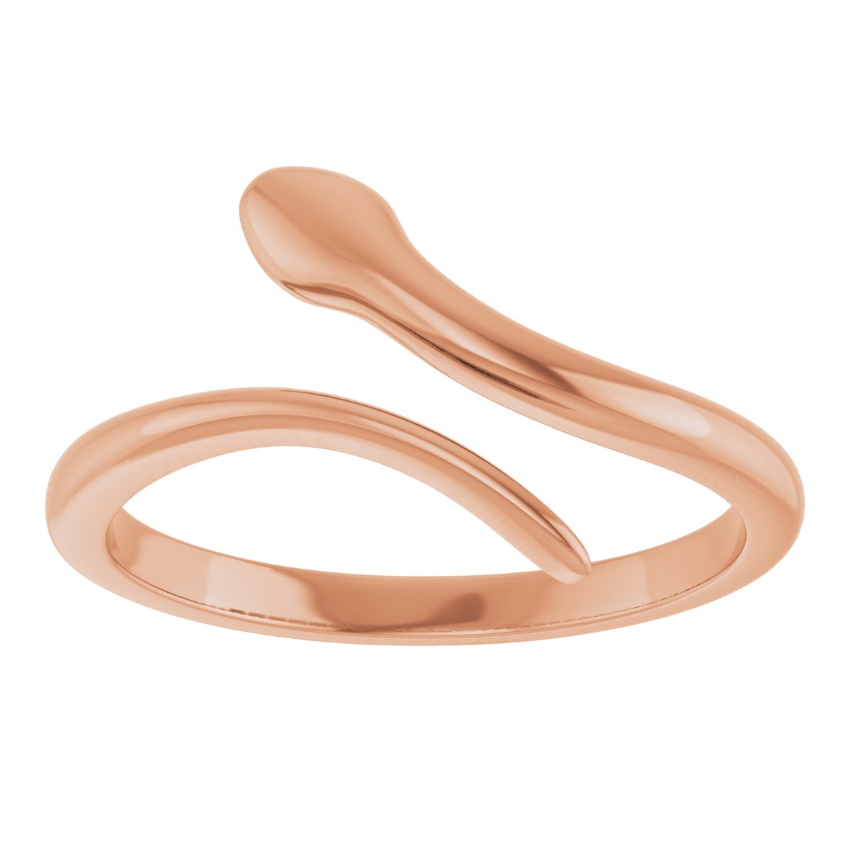 14K Rose Snake Ring