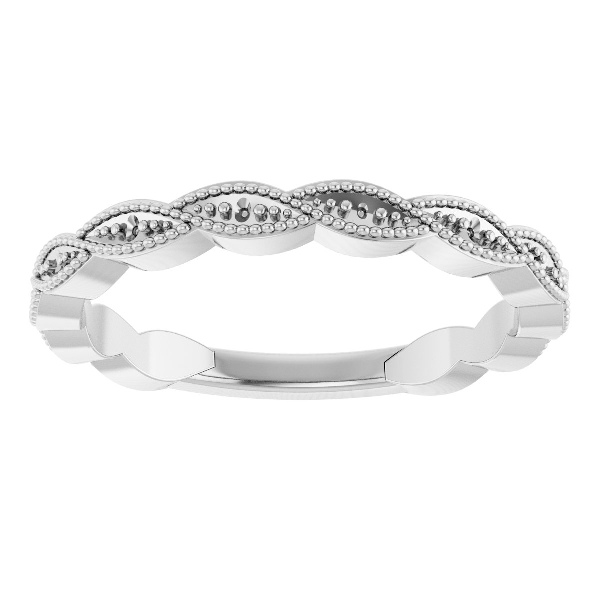 14K White .05 CTW Diamond Anniversary Band 