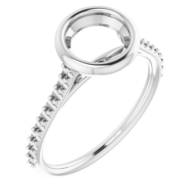 Bezel-Set Accented Engagement Ring