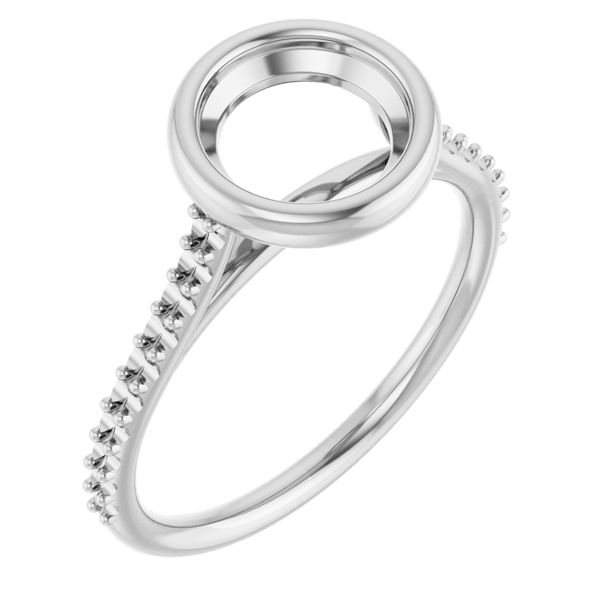Bezel-Set Accented Engagement Ring