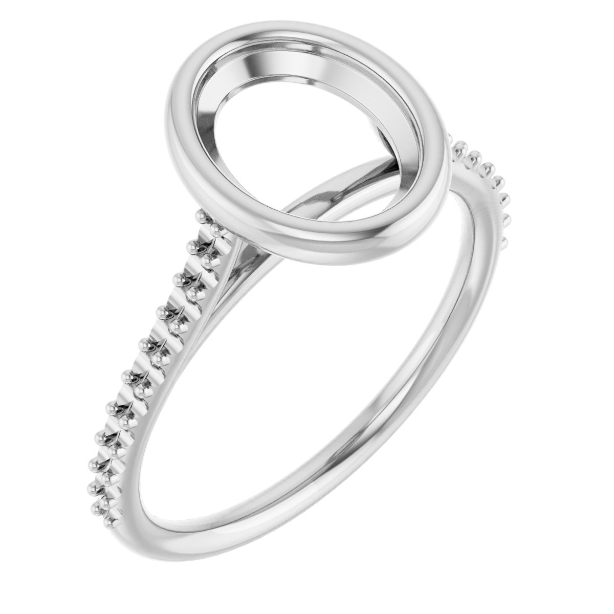 Bezel-Set Accented Engagement Ring