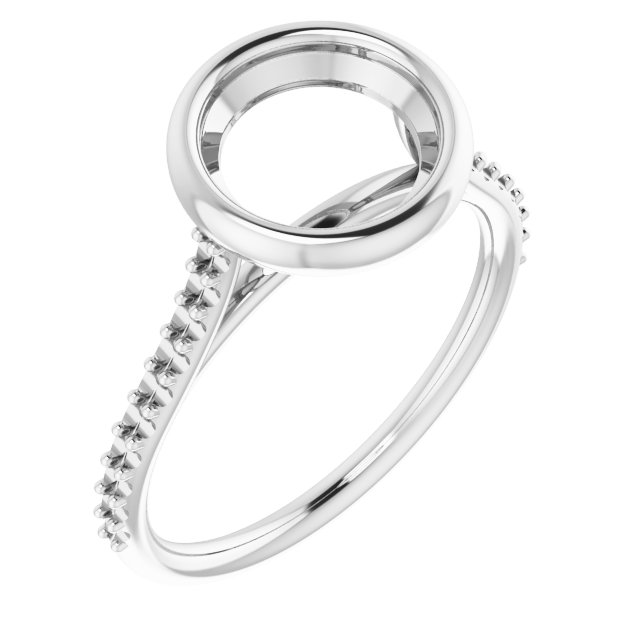 Bezel-Set Accented Engagement Ring