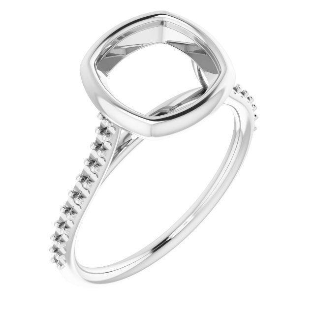 Bezel-Set Accented Engagement Ring