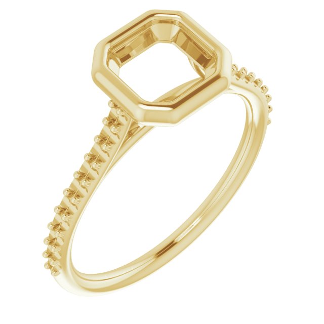 Bezel-Set Accented Engagement Ring