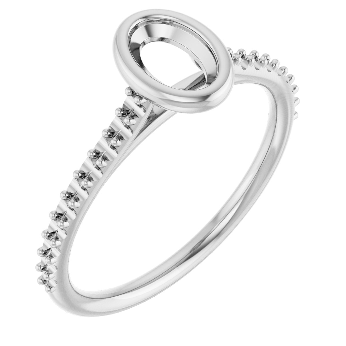 Bezel-Set Accented Engagement Ring