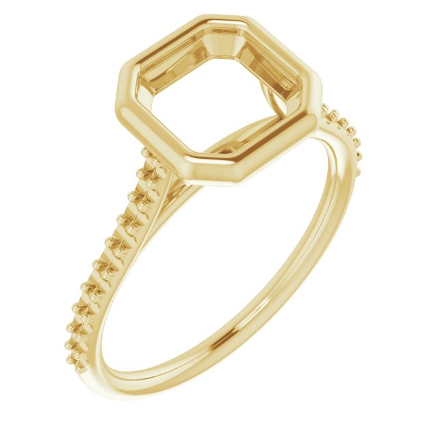 Bezel-Set Accented Engagement Ring