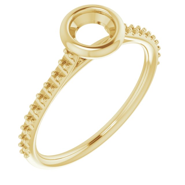 Bezel-Set Accented Engagement Ring