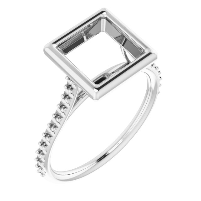 Bezel-Set Accented Engagement Ring
