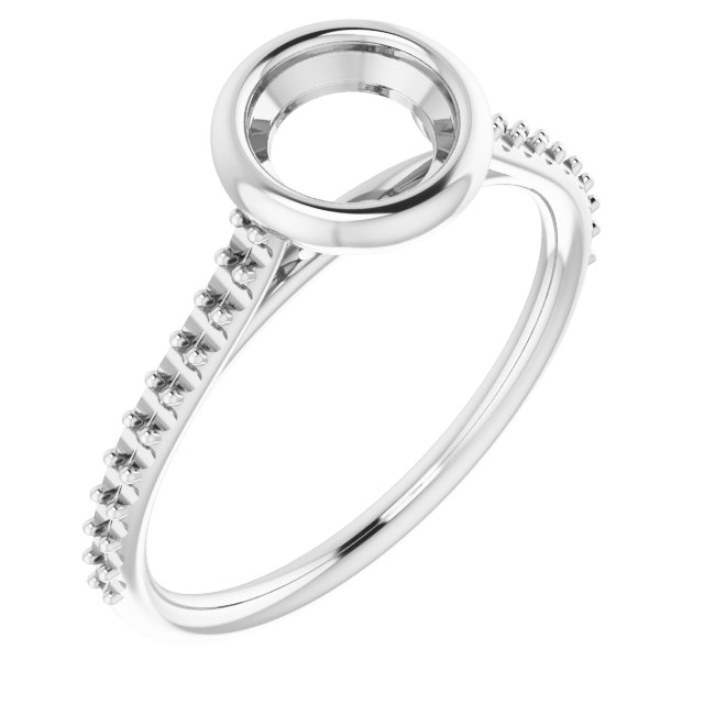 Bezel-Set Accented Engagement Ring