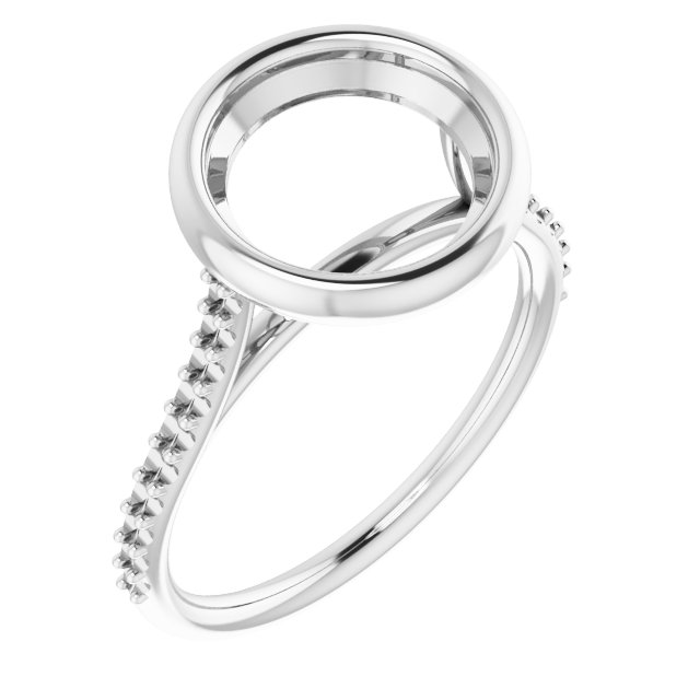 Bezel-Set Accented Engagement Ring