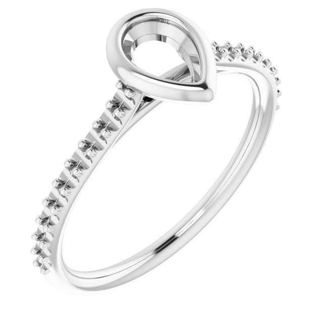 Bezel-Set Accented Engagement Ring
