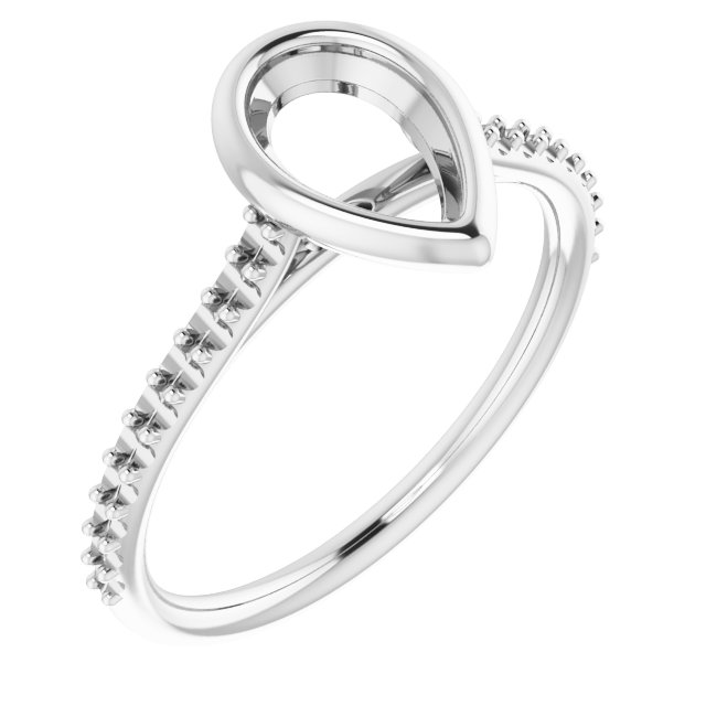 Bezel-Set Accented Engagement Ring