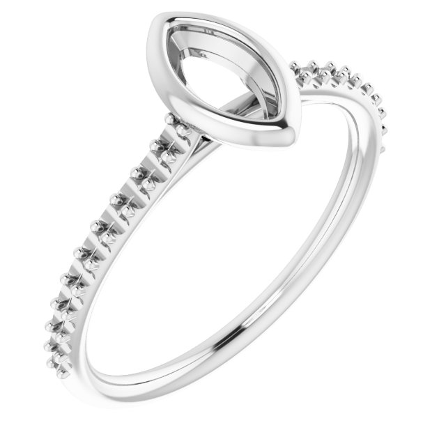 Bezel-Set Accented Engagement Ring