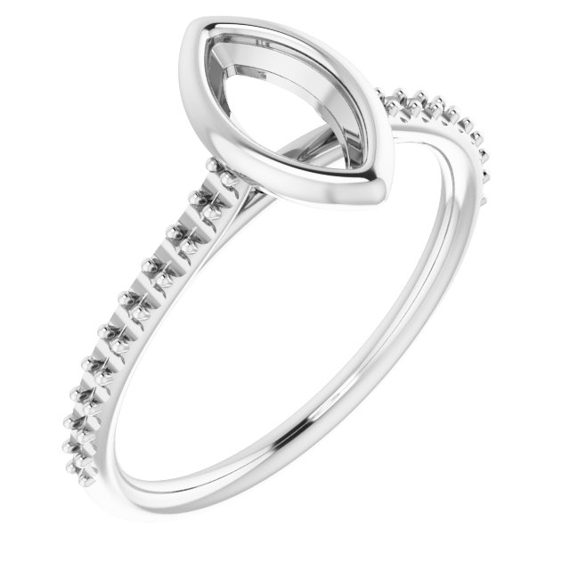 Bezel-Set Accented Engagement Ring