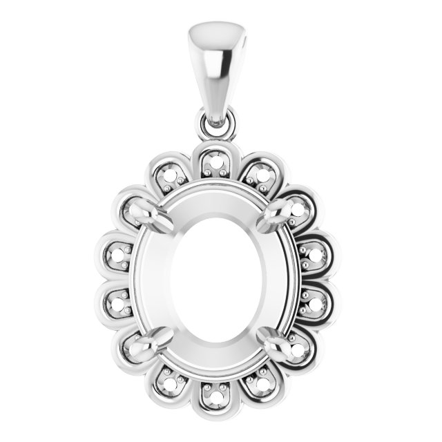 Floral-Inspired Halo-Style Pendant