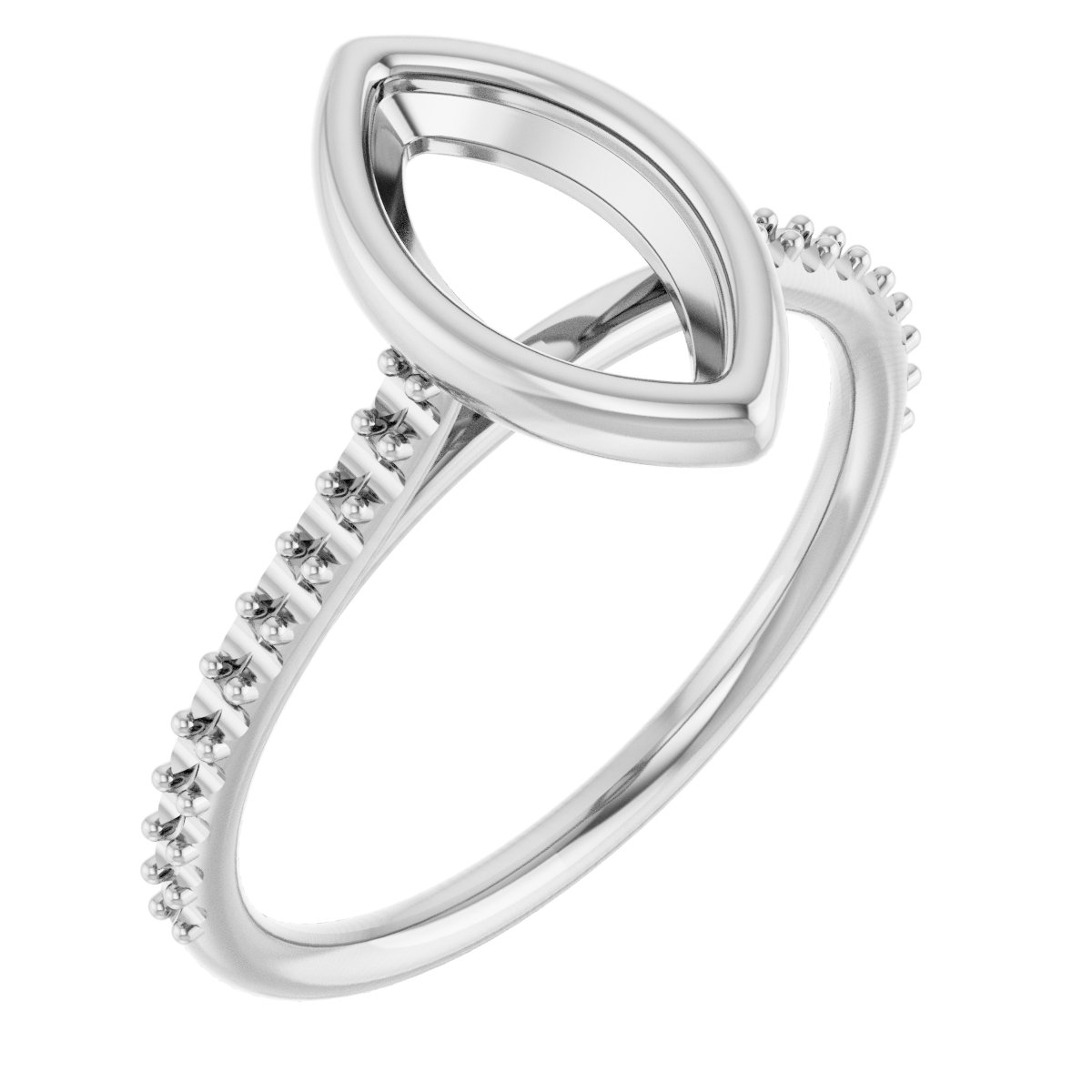 Bezel-Set Accented Engagement Ring