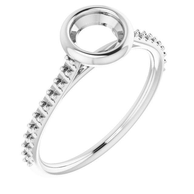 Bezel-Set Accented Engagement Ring