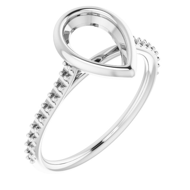 Bezel-Set Accented Engagement Ring