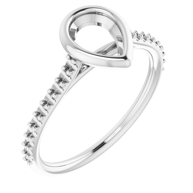 Bezel-Set Accented Engagement Ring
