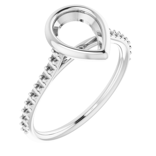 Bezel-Set Accented Engagement Ring