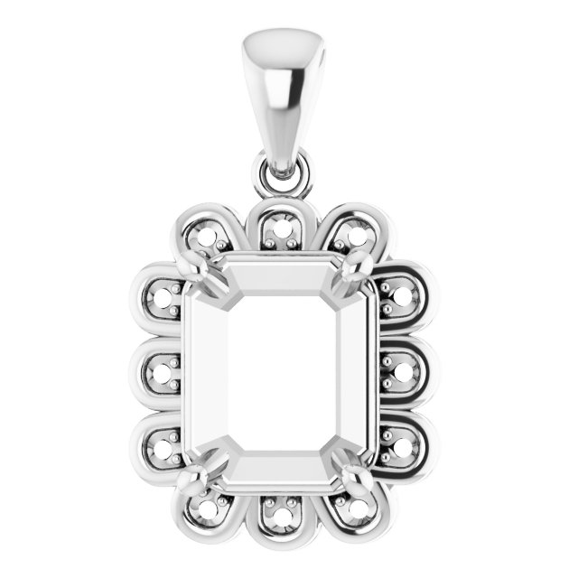 Floral-Inspired Halo-Style Pendant
